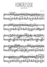 Téléchargez l'arrangement pour piano de la partition de Humoresque, op.101 en PDF